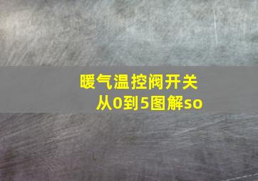 暖气温控阀开关从0到5图解so