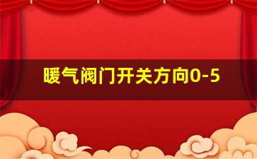 暖气阀门开关方向0-5