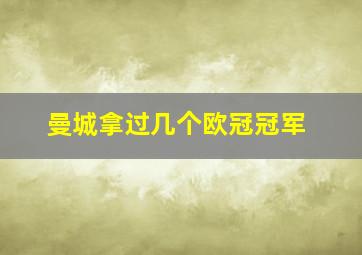 曼城拿过几个欧冠冠军