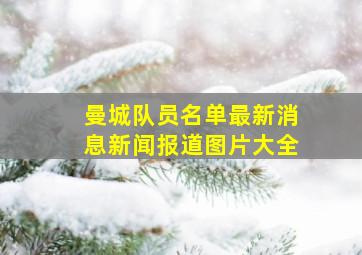 曼城队员名单最新消息新闻报道图片大全