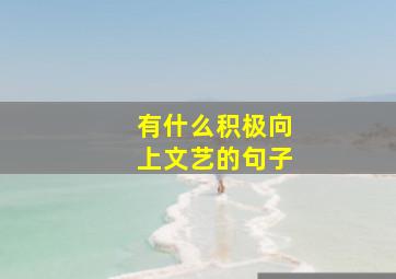 有什么积极向上文艺的句子