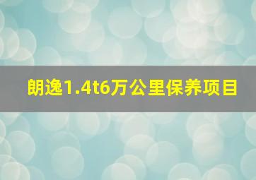 朗逸1.4t6万公里保养项目