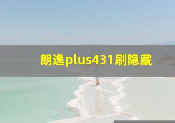 朗逸plus431刷隐藏