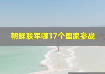 朝鲜联军哪17个国家参战