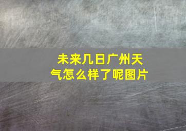 未来几日广州天气怎么样了呢图片