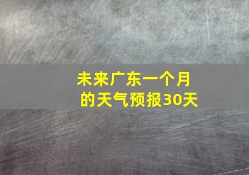 未来广东一个月的天气预报30天