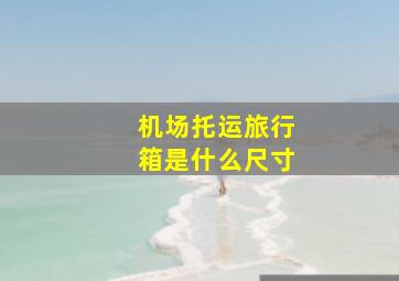 机场托运旅行箱是什么尺寸