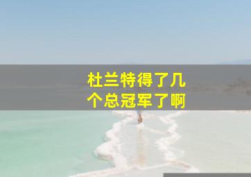 杜兰特得了几个总冠军了啊