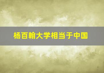 杨百翰大学相当于中国