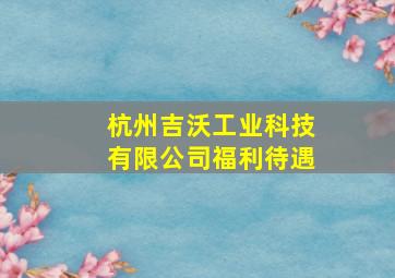 杭州吉沃工业科技有限公司福利待遇