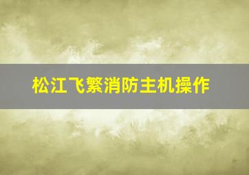 松江飞繁消防主机操作