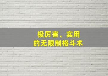 极厉害、实用的无限制格斗术