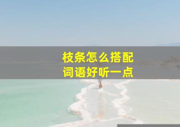 枝条怎么搭配词语好听一点