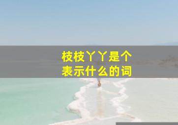 枝枝丫丫是个表示什么的词