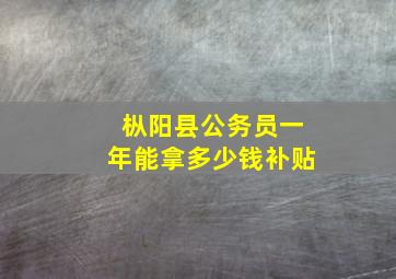 枞阳县公务员一年能拿多少钱补贴