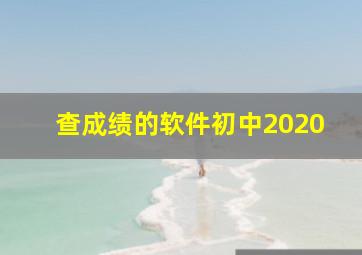 查成绩的软件初中2020