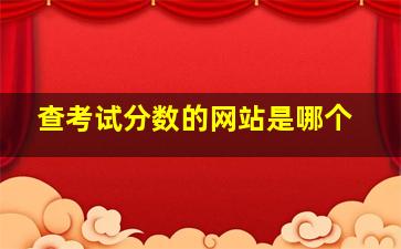 查考试分数的网站是哪个