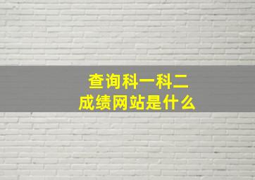 查询科一科二成绩网站是什么