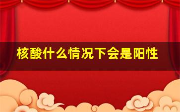 核酸什么情况下会是阳性