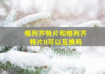 格列齐特片和格列齐特片II可以互换吗