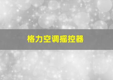 格力空调摇控器