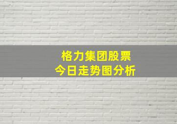 格力集团股票今日走势图分析