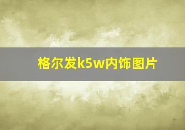 格尔发k5w内饰图片