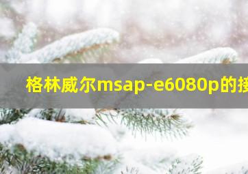 格林威尔msap-e6080p的接口