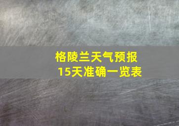 格陵兰天气预报15天准确一览表