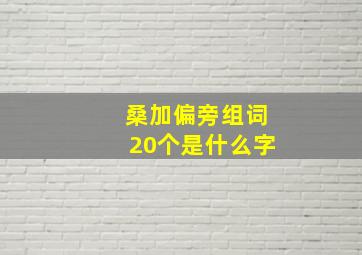 桑加偏旁组词20个是什么字