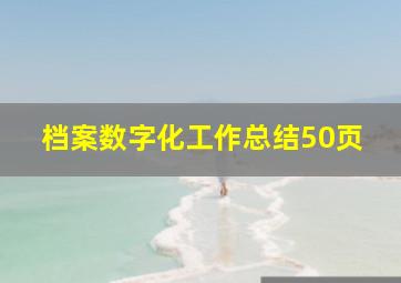 档案数字化工作总结50页