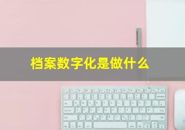 档案数字化是做什么