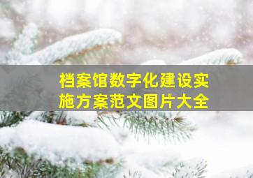 档案馆数字化建设实施方案范文图片大全