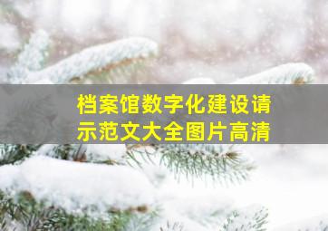 档案馆数字化建设请示范文大全图片高清