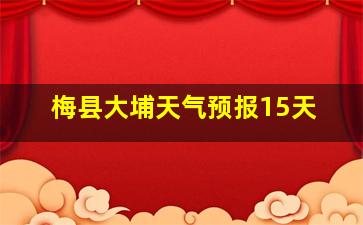 梅县大埔天气预报15天