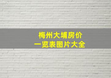 梅州大埔房价一览表图片大全