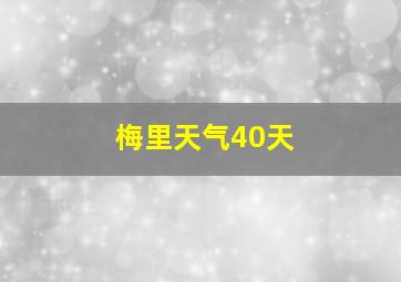 梅里天气40天