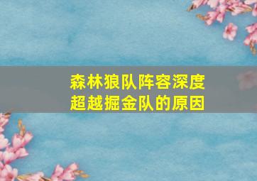 森林狼队阵容深度超越掘金队的原因