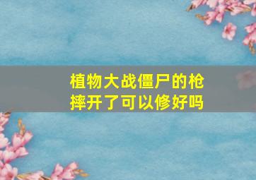 植物大战僵尸的枪摔开了可以修好吗