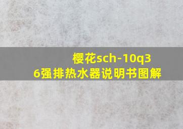 樱花sch-10q36强排热水器说明书图解