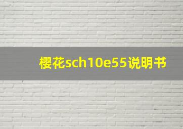 樱花sch10e55说明书