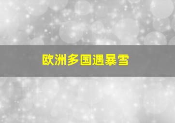 欧洲多国遇暴雪