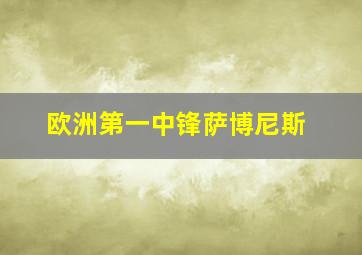 欧洲第一中锋萨博尼斯