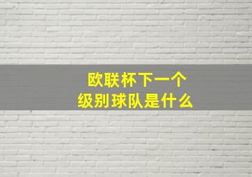 欧联杯下一个级别球队是什么