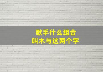 歌手什么组合叫木与这两个字