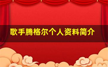 歌手腾格尔个人资料简介