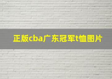 正版cba广东冠军t恤图片