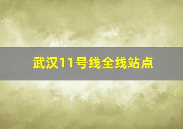 武汉11号线全线站点