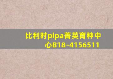 比利时pipa菁英育种中心B18-4156511