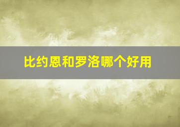 比约恩和罗洛哪个好用